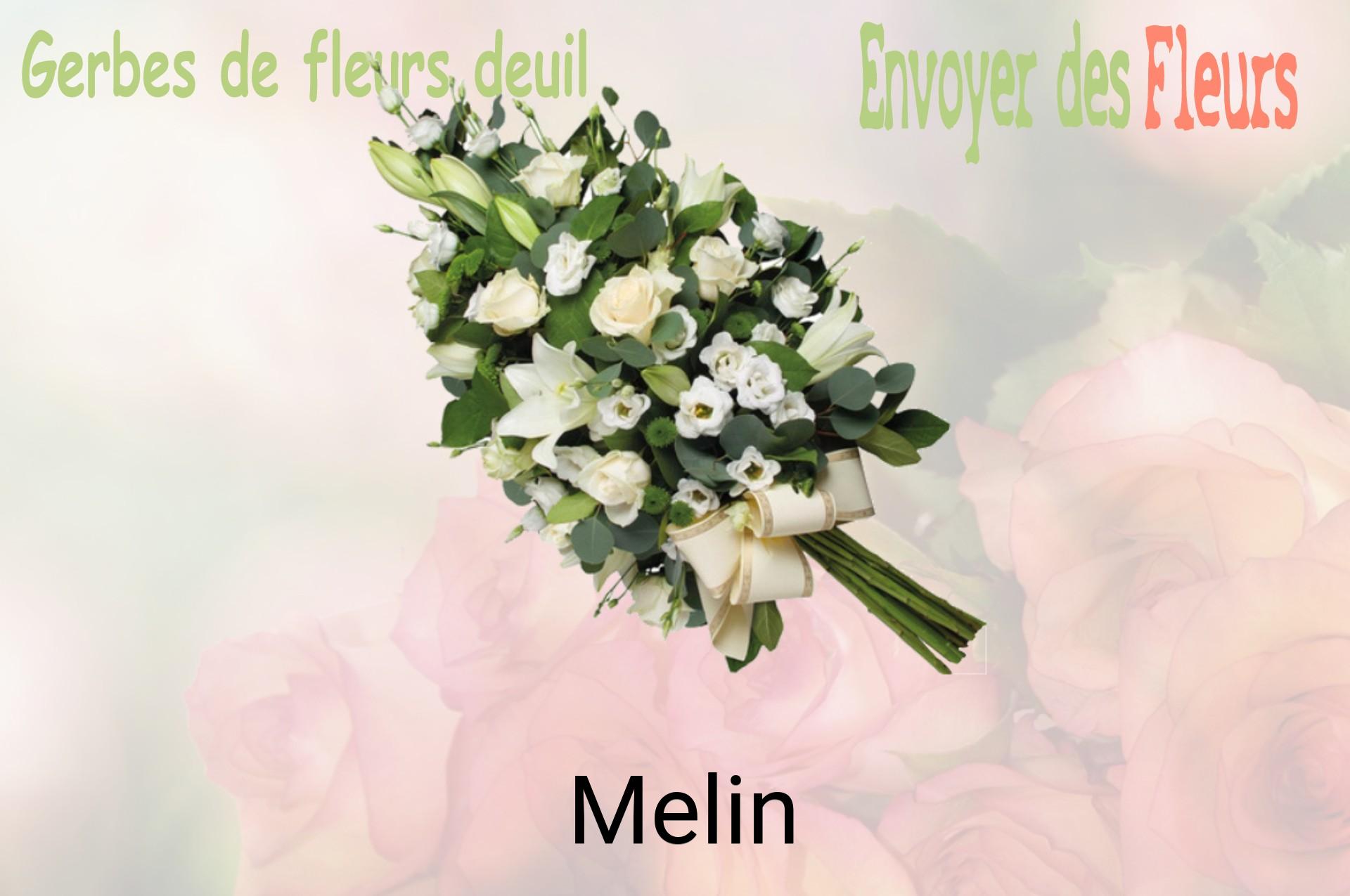 Gerbe de fleurs de deuil livrée à Melin
